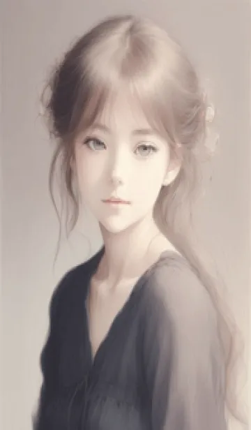 [LINE着せ替え] 古典美女イラスト x47zの画像1