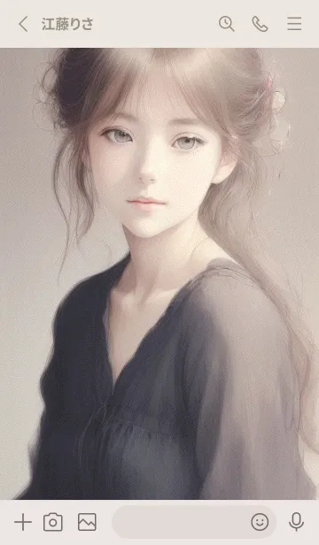 [LINE着せ替え] 古典美女イラスト x47zの画像2