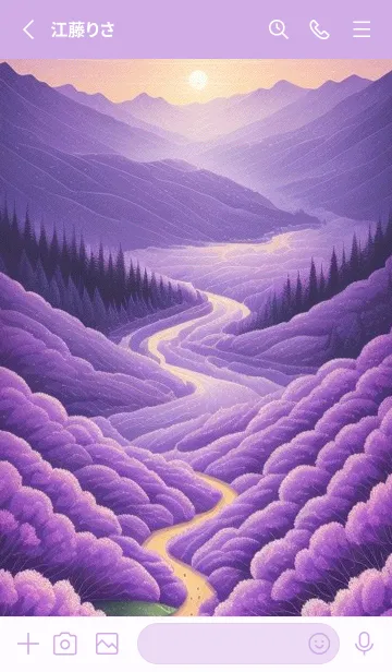 [LINE着せ替え] 紫色的山 ijiHの画像2