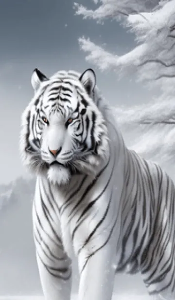 [LINE着せ替え] 虎，雪地の主 vn37の画像1