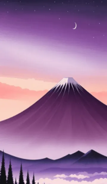 [LINE着せ替え] 紫色的山 uNjVの画像1