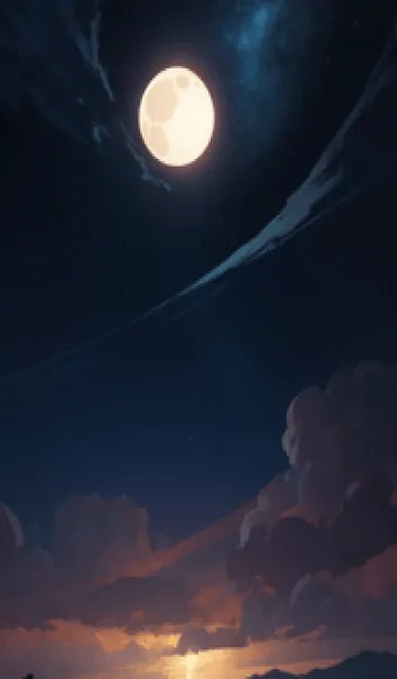 [LINE着せ替え] 夜晚の海 Ozarの画像1