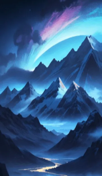 [LINE着せ替え] 朝 夜 山 rdvpの画像1