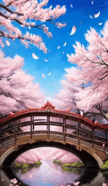 [LINE着せ替え] 浮世絵の桜猫 O3Q3の画像1