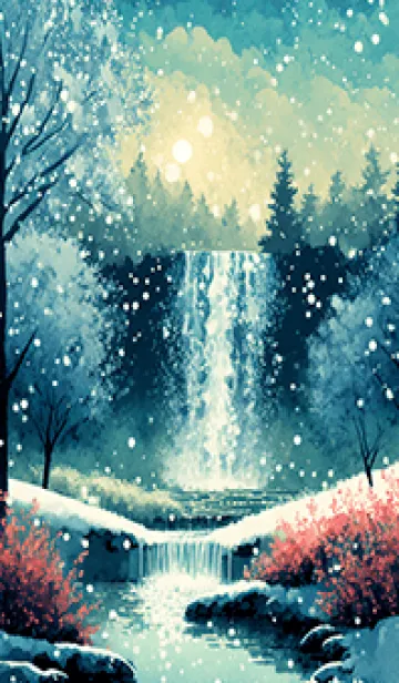 [LINE着せ替え] 優美な冬の風景の着せかえ(Winter-2896)の画像1