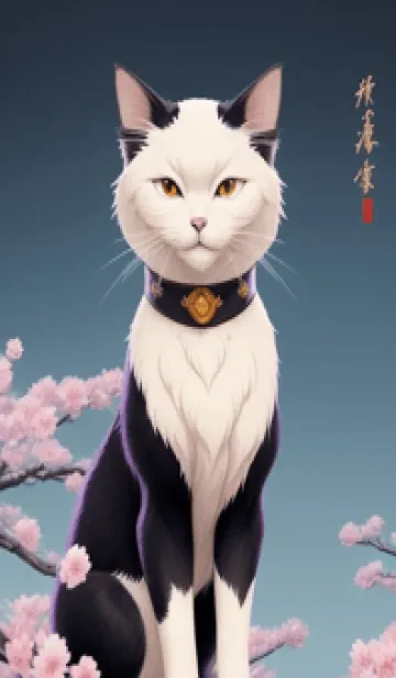 [LINE着せ替え] 浮世絵の桜猫 220pの画像1