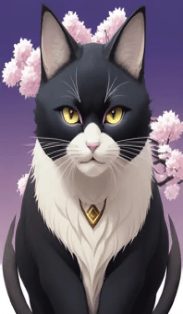 [LINE着せ替え] 浮世絵の桜猫 L3Knの画像1