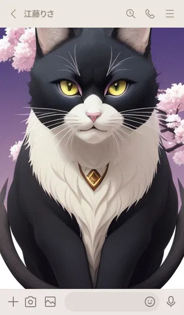 [LINE着せ替え] 浮世絵の桜猫 L3Knの画像2