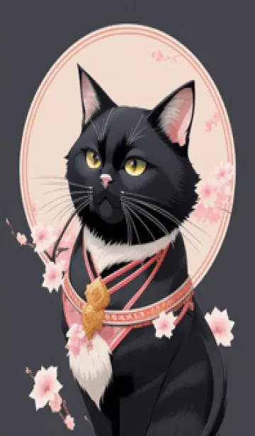 [LINE着せ替え] 浮世絵の桜猫 ydtTの画像1