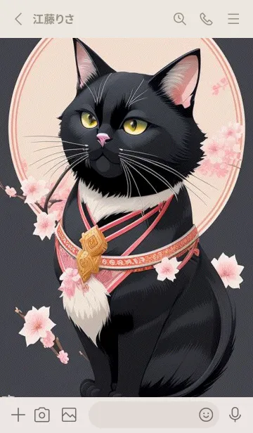 [LINE着せ替え] 浮世絵の桜猫 ydtTの画像2