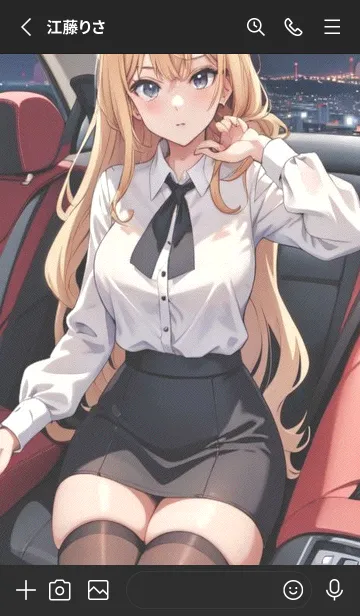 [LINE着せ替え] 車を運転する女の子 NWFaの画像2