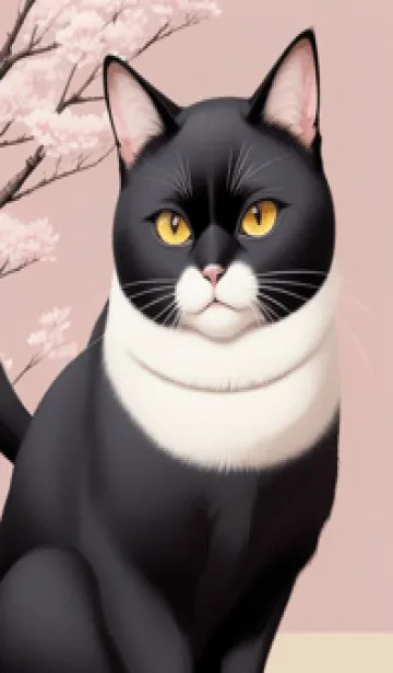 [LINE着せ替え] 浮世絵の桜猫 OSaLの画像1