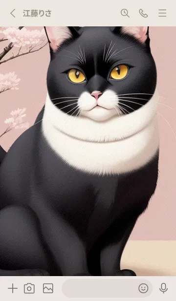 [LINE着せ替え] 浮世絵の桜猫 OSaLの画像2