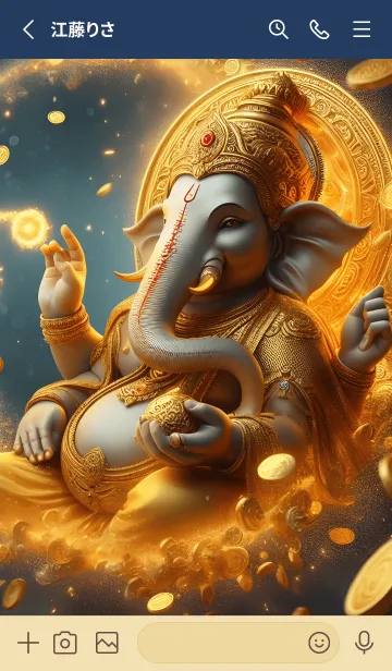 [LINE着せ替え] ガネーシャの壁紙富を増やす 02の画像2