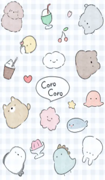 [LINE着せ替え] blue CoroCoro14_1の画像1