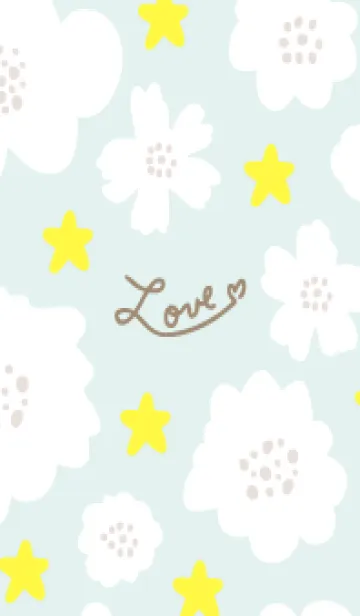 [LINE着せ替え] 星と白い花14の画像1