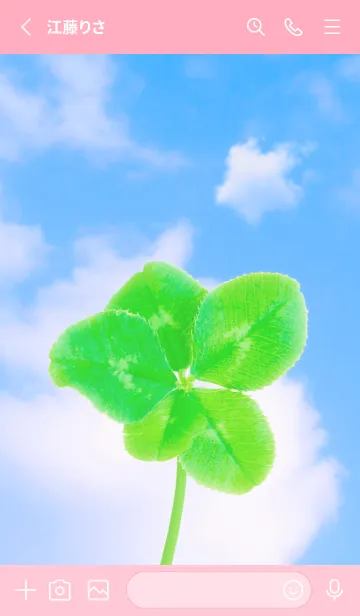 [LINE着せ替え] 本物ラッキークローバー 5-leaf #4-22の画像2