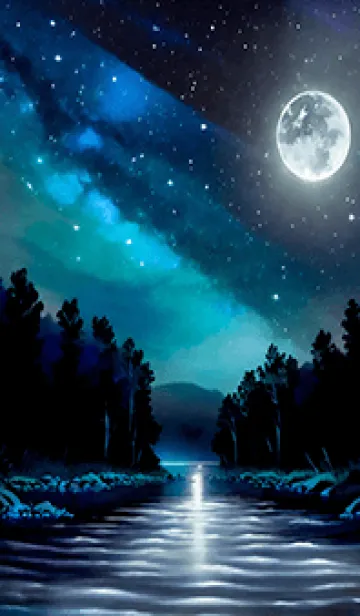 [LINE着せ替え] 綺麗な星空の夜景着せかえ#101の画像1