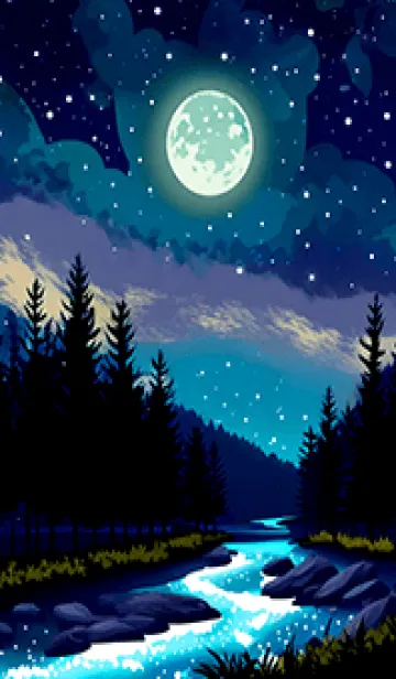 [LINE着せ替え] 綺麗な星空の夜景着せかえ#105の画像1