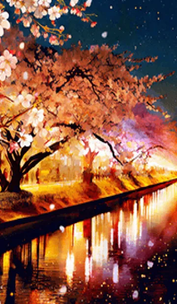 美しい夜桜の着せかえ#7の着せ替えメイン画像