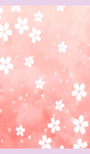 [LINE着せ替え] 桜咲く 薄い紫の画像1