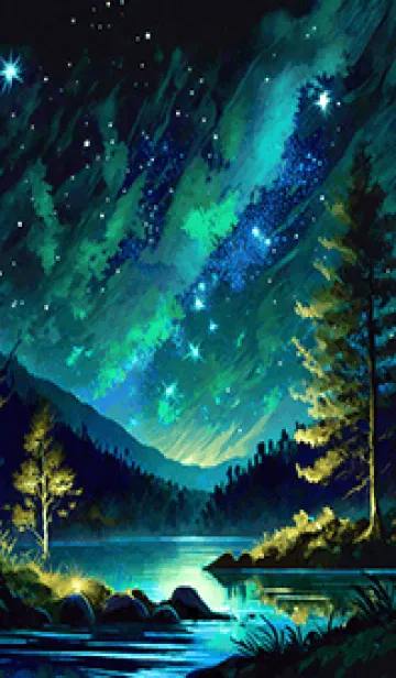 [LINE着せ替え] 綺麗な星空の夜景着せかえ#110の画像1