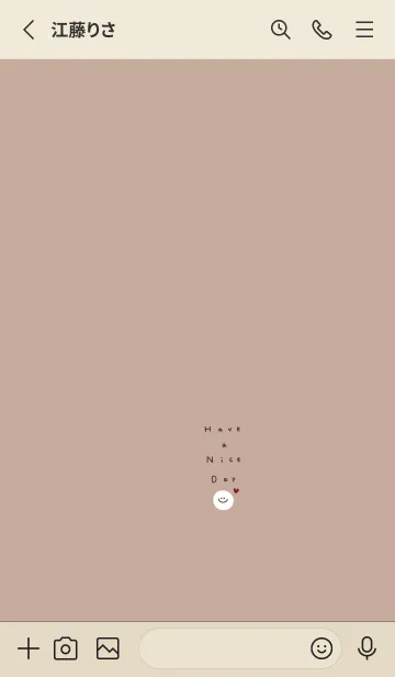 [LINE着せ替え] ベージュ。良い日を。の画像2