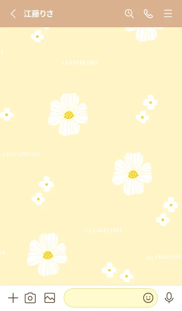 [LINE着せ替え] かわいい 2種の白い花11の画像2