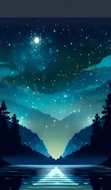 [LINE着せ替え] 綺麗な星空の夜景着せかえ#116の画像1