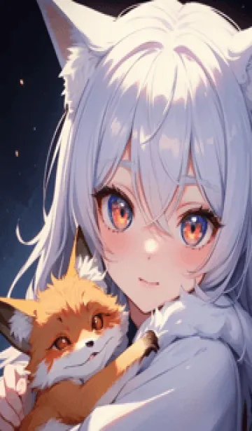 [LINE着せ替え] Q版かわいい猫女 T9Nsの画像1