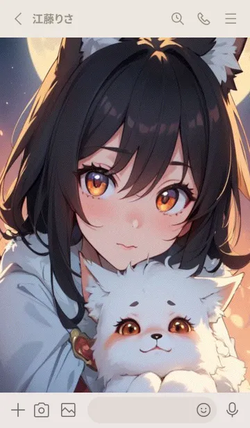 [LINE着せ替え] Q版かわいい猫女 tqL1の画像2