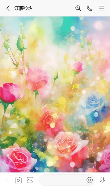 [LINE着せ替え] 薔薇(バラ)の花の着せかえ(R3035)の画像2