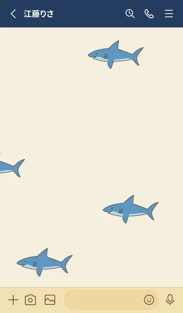 [LINE着せ替え] サメ たくさん8の画像2