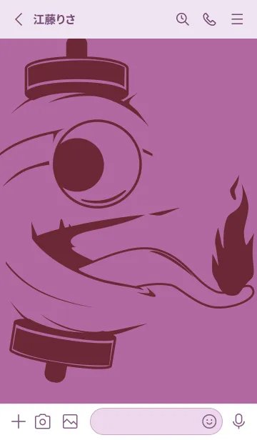 [LINE着せ替え] kabemon-提灯おばけ モーベットの画像2