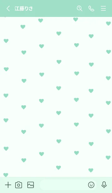 [LINE着せ替え] pattern_heart :mintgreenの画像2