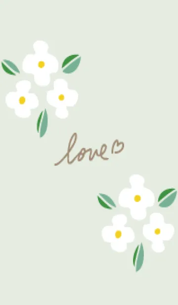 [LINE着せ替え] かわいい白い花26の画像1