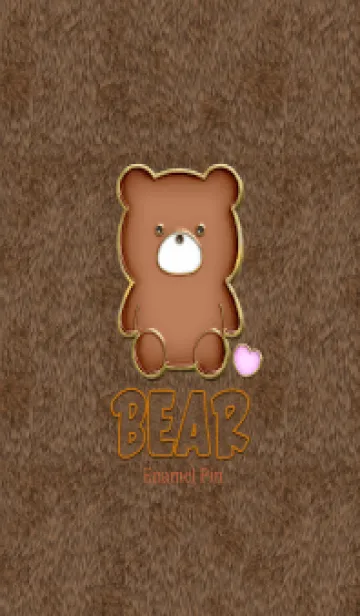 [LINE着せ替え] Bear Enameled Pin & Fur 10の画像1