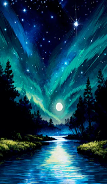 [LINE着せ替え] 綺麗な星空の夜景着せかえ#126の画像1