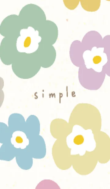 [LINE着せ替え] 北欧風 カラフルお花19の画像1