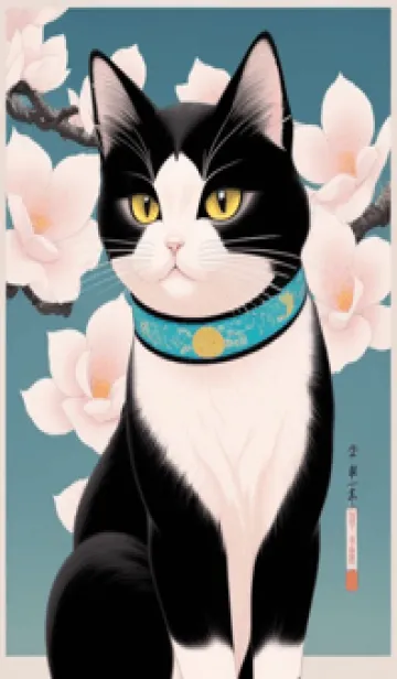 [LINE着せ替え] 浮世絵の桜猫 su9uの画像1