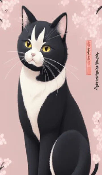 [LINE着せ替え] 浮世絵の桜猫 29p4の画像1