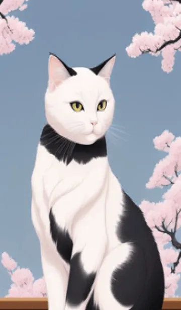 [LINE着せ替え] 浮世絵の桜猫 gEXDの画像1