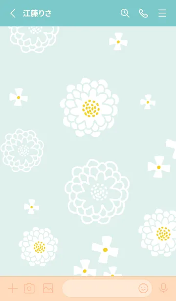 [LINE着せ替え] 白い花 ダンス14の画像2