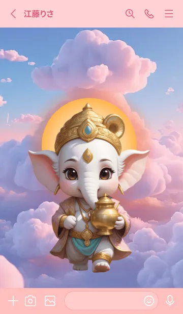 [LINE着せ替え] Cute Ganesha  Money Theme (JP)の画像2