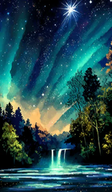 [LINE着せ替え] 綺麗な星空の夜景着せかえ#133の画像1