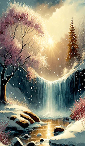 [LINE着せ替え] 優美な冬の風景の着せかえ(Winter-2955)の画像1