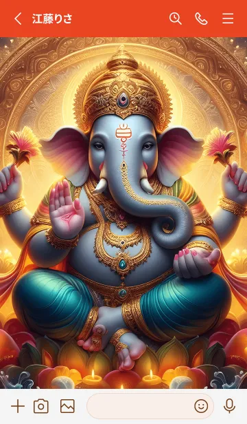 [LINE着せ替え] ガネーシャが祝福を与える 22の画像2