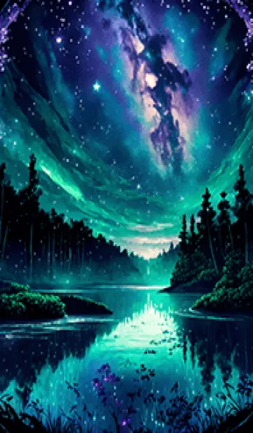 [LINE着せ替え] 綺麗な星空の夜景着せかえ#136の画像1