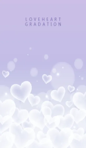 LOVE HEART GRADATION Purple&Pink 24のLINE着せ替え
