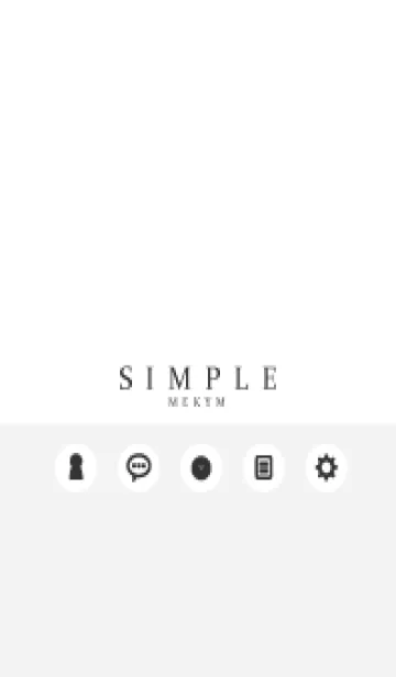 [LINE着せ替え] SIMPLE-ICON WHITE GRAY 19の画像1